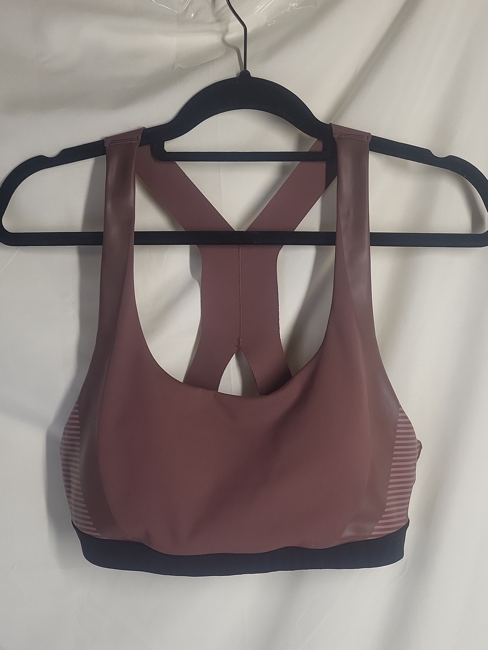Athleta Allyson Felix Ultimate Legend Sports Bra Large Dusty Brown Rose